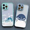 Christmas Winter Snow Scenery Phone Case For iPhone 16 15 14 13 12 11 Pro Max Mini X XS XR 7 8 Plus Shockproof Hard Cover Fundas