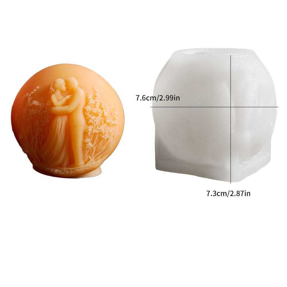

Cylindrical Mold Embossed Candle Mold Silicone Mold Round For Proposal Wedding Crafts