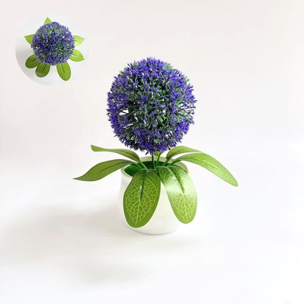Soft Rubber Artificial Potted Plant Small Artificial Faux Plants  Indoor Decoration фиолетовый