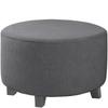 Jacquard Ottoman Cover Stretch Ottoman Slipcover Round Ottoman Storage Cover Folding Stool Covers Furniture Protector Cover