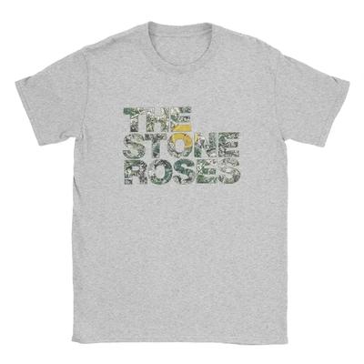 The Stone Roses Logo T Shirts for Men Pure Cotton Funny T-Shirt Round Neck Christmas Tour Tee Shirt Short Sleeve Clothing Summer