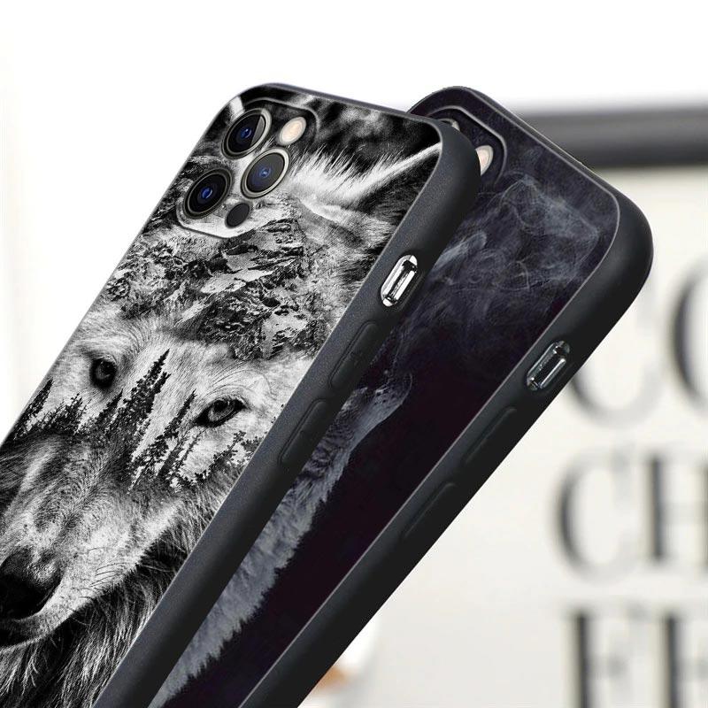 Wolf Lion Tiger Animal Phone Case For Apple iPhone 16e 16 15 14 13 12 11 Pro Max XR XS 7 8 16 Plus SE2 Back Cover Silicone Cases