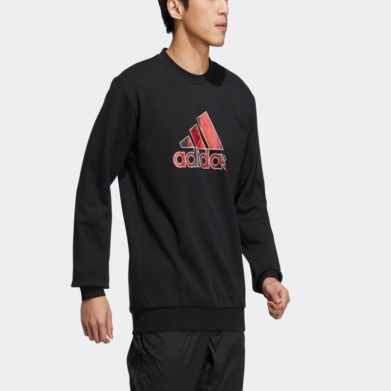 Adidas Cny Gfx Crew Sweatshirt With Tiger Year Limited Edition Logo Print Men Tops Black HI3287