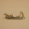 Brass Farmer and Cow Tea Pet: Creative Office Decor, Symbolizing Diligence and Craftsmanship - Ideal Gift.
