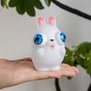 White Bunny Small Stress Relief Toy Tpr Material Hand Brain Development Gift