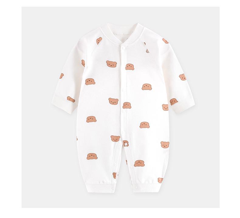 Unisex Baby Romper: Pure Cotton, Four Seasons, Air Conditioned Comfort, Perfect for Spring and Autumn.