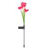 Solar Powered Red Lily Flower Garden Lights (3-Pack)
