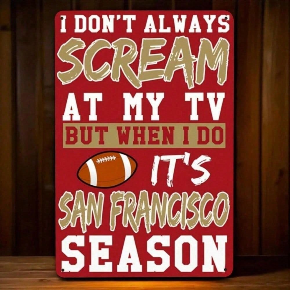 Metal Wall Art San Francisco 49ers Football Gift Mascot Garage Decor