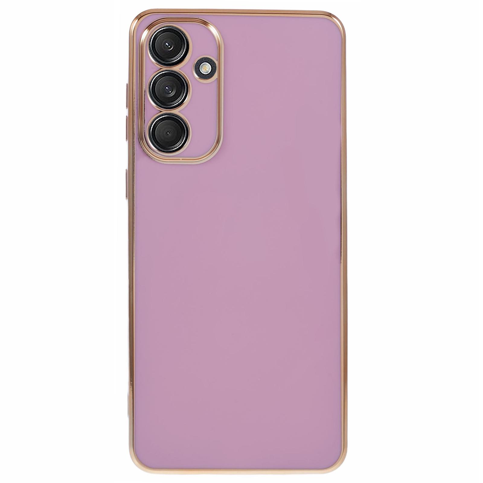 

For Samsung Galaxy A36 5G Case TPU Slim Fit Shockproof Phone Cover 6D Electroplating Purple