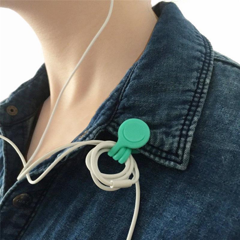 3 Pcs Earphone Cord Winder Cable Holder Organizer Clips Multi Function Durable Magnet Headphones Winder Cables