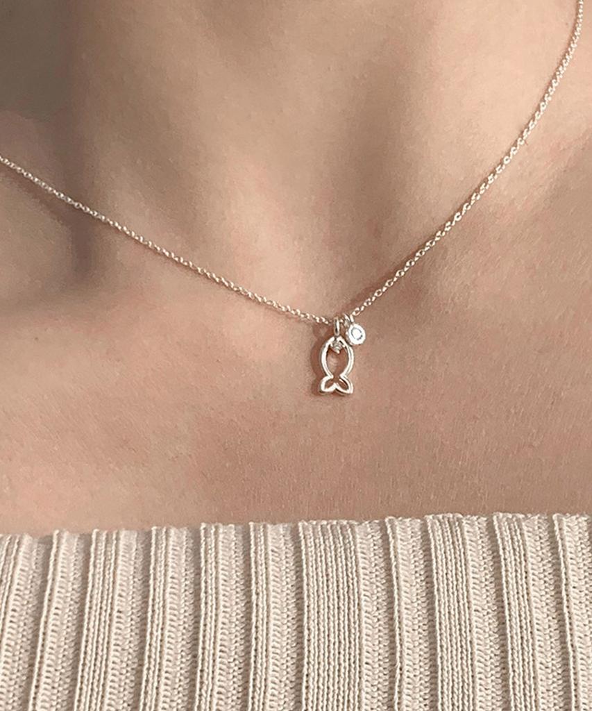 47Bag 925 Silver Lucky Fish Necklace Brisa