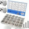 800pcs/Stainless Steel Hex Bolts, Screws, Nuts, Springs, Washers, J Nut Set, M3 M4 M5 M6 Machine Screws, Repair Tool Set