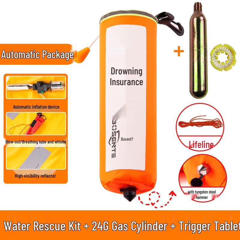 Automatic Inflatable Life-Saving Device with Window Breaker One Size