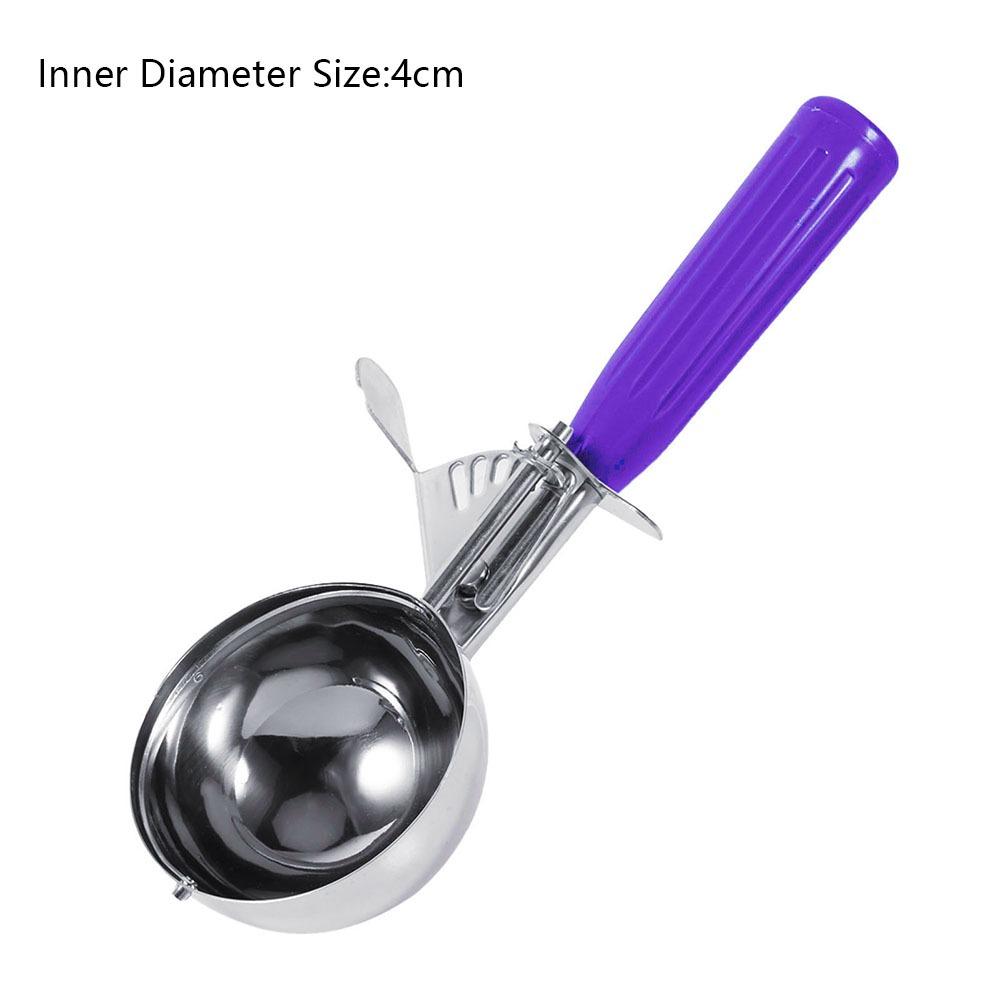 

Gifts Stainless Steel Ice Cream Scoops Handle Portable Watermelon Baller Spoon Ball Kitchen Tool фиолетовый