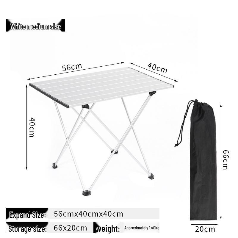 Lightweight Aluminum Alloy Portable Folding BBQ Picnic Table