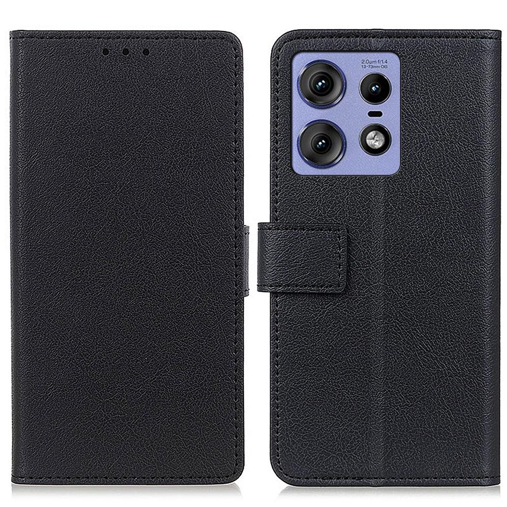 

Чехол для Motorola Edge 50 Pro 5G Противоударный Защитный чехол для телефона Подставка для просмотра Кожаный кошелек Чехол для телефона Black