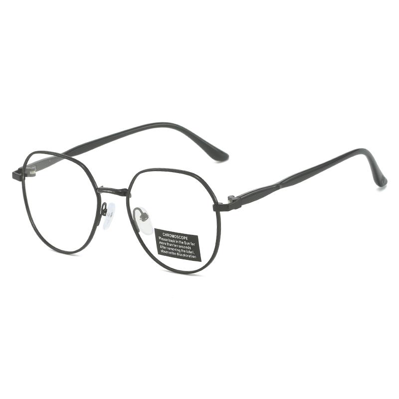 

Photochromic Anti Radiation Eyeglasses For Women/Men Milk Tea Color Anti-blue Glasses Frame Anti rad Sun Adaptive Glass Metal Round Female Sunglasses C1