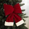 Velvet Christmas Tree Decorations Beautiful Large Red Soft Bows Christmas Bow  Party Favors