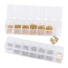 7Grids/Box Stainless Steel Open Jump Rings Split Rings Connectors Sets for DIY Bracelet Necklace Jewelry Making Accessories