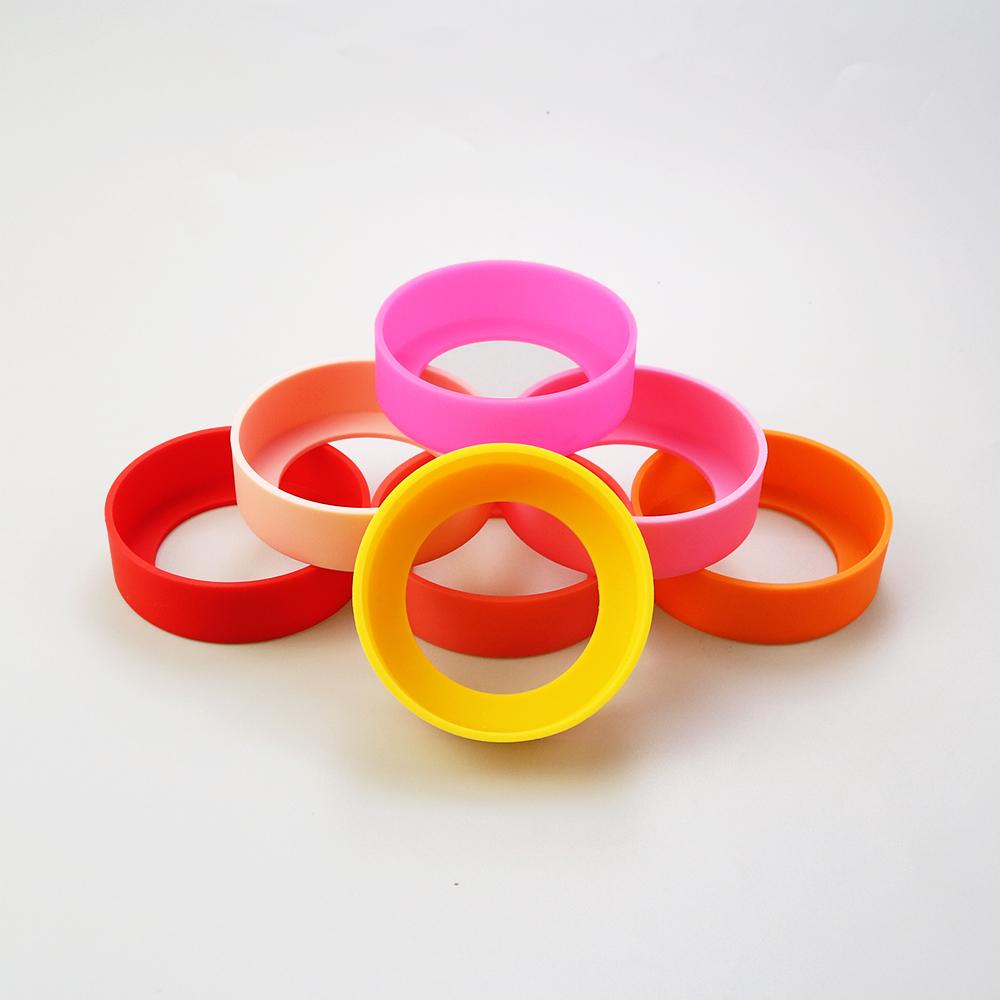28 Colors 7.5CM Silicone Cup Bottom Cover 75MM Cup Bottom Ring Coaster Sleeve Sheath Wear-resistant Anti-fall Bottom Cover