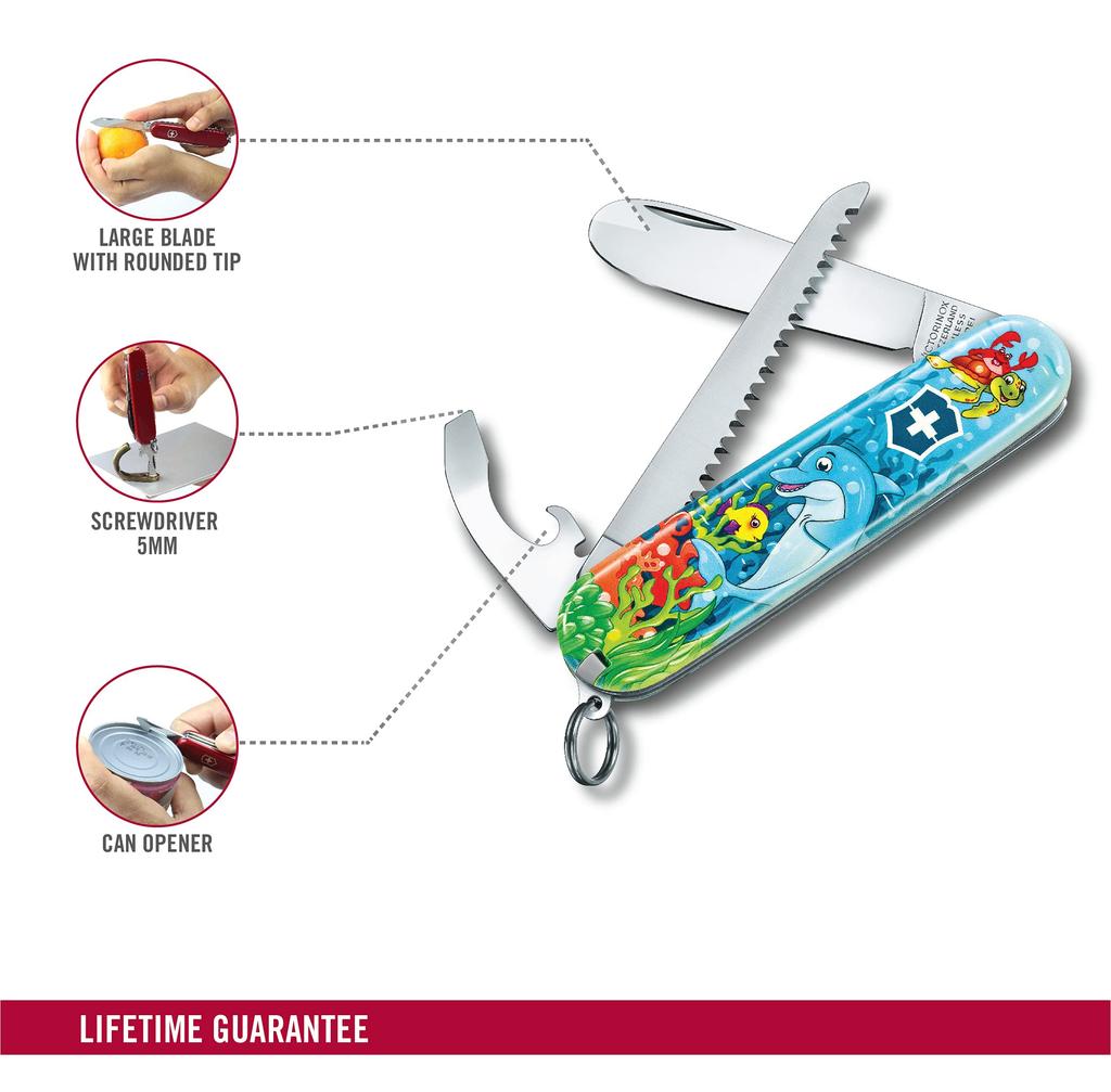 VICTORINOX My First Victorinox Animal Edition Dolphin Dolphin Knife for Children Outdoor [] 0.2373.E1
