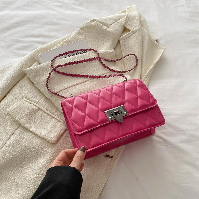 

Нитки для вышивания ромбом Модный темперамент Замок темперамента Маленькая сумка Женская весенняя сумка-мессенджер Женская роза розовый