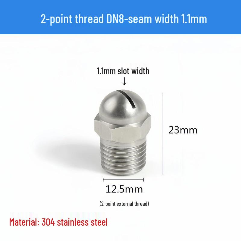 High-Pressure Stainless Steel Anti-Clogging Fan-Shaped Blow-Off Nozzle