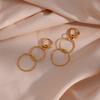 2026 Minimalist Three Hoop Drop Earrings 18K Gold Plated Personalized Waterproof Jewelry Earrings for Women Party Jewelry