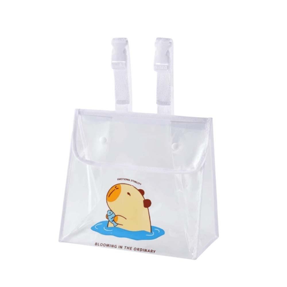 Adjustable Strap Transparent Front Hanging Bag Lightweight PVC Square Waterproof Pouch Large Capacity Universal PVC Storage Pack