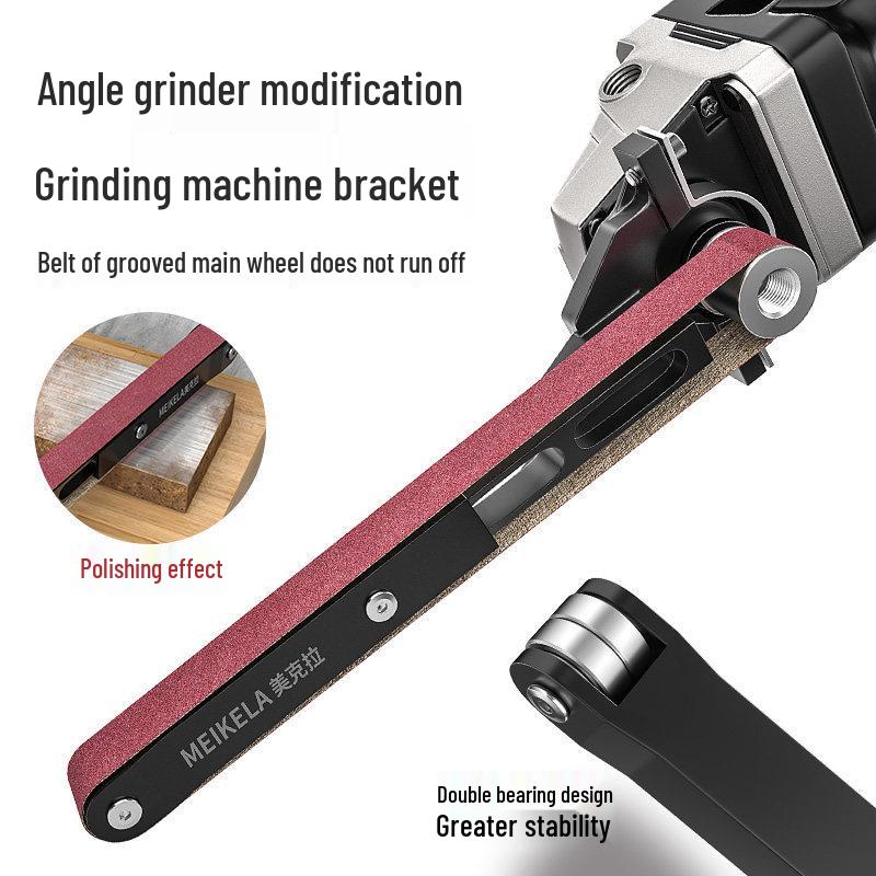 Belt Sander Set: Angle Grinder Conversion for Wood & Metal Sanding, Knife Sharpening, Includes Sandpaper & Brackets