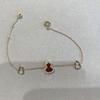 Elegant Fu Lu Red Gourd Jewelry Set: Diamond Inlaid Necklace, CNC Precision Carved Bracelet, 18k Rose Gold Earrings