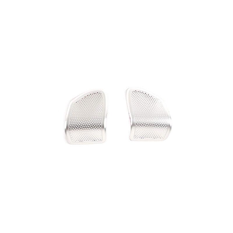 For Defender 110 - Silver Aluminum A Pillar Speaker Frame Cover Trim 2pc
