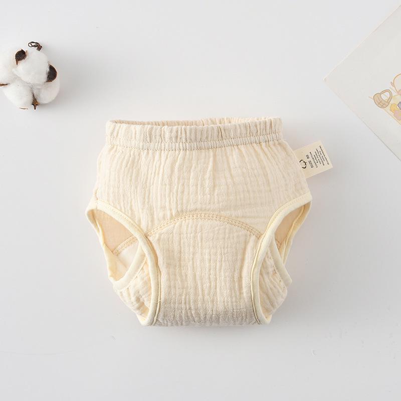 Korean Style Winged Baby Gauze Pull-up Pants: Pure Cotton Diaper Cover & Training Pants