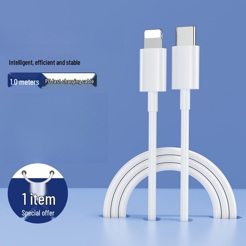 3C Certified 20W Dual-Port PD Fast Charger for Apple Devices with Charging Cable