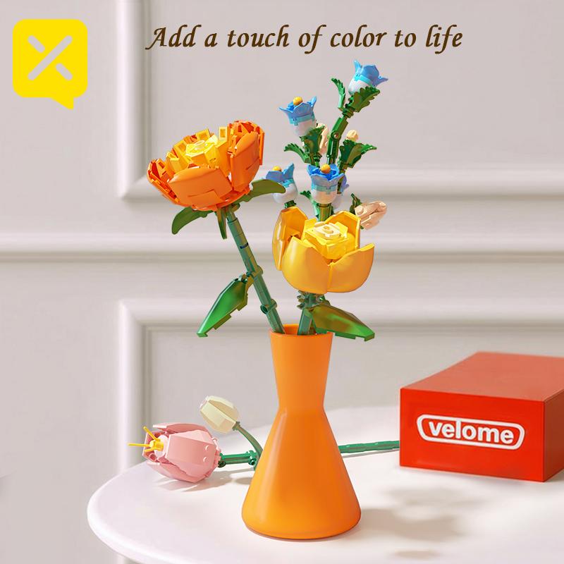 TOYLINX 9 v 1 Věčné umělé květiny Stavebnice Ručně vyráběná umělá rostlina Dekorace Domu Valentýn Kreativní Dárky