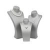 Luxury PU Leather Necklace Display Set Jewelry Model Bust Packaging Mannequin Showcase for Store Jewelry Display Accessories