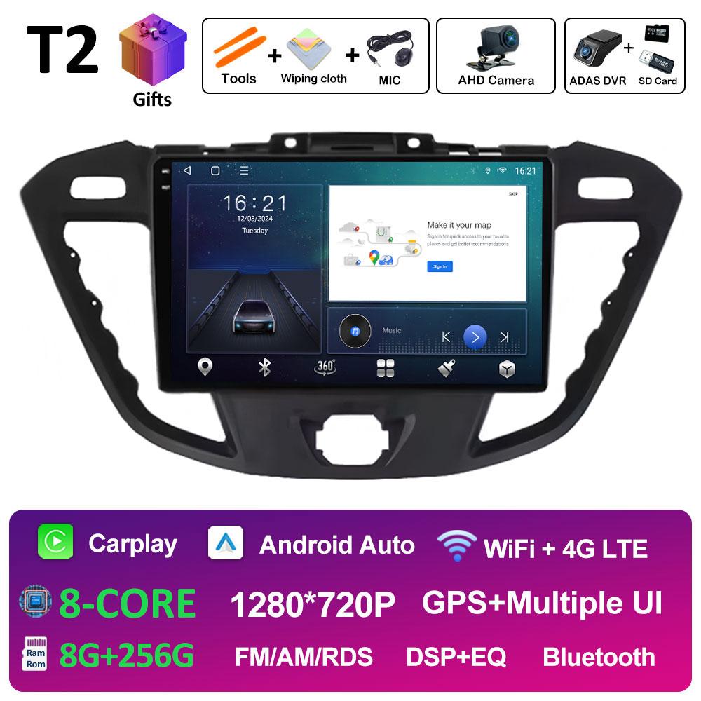 For Ford Tourneo Custom 1 I Transit 2012 2013 2014 2015 2016 - 2021 Car Multimedia Video Radio Player Bluetooth DSP Stereo WIFI