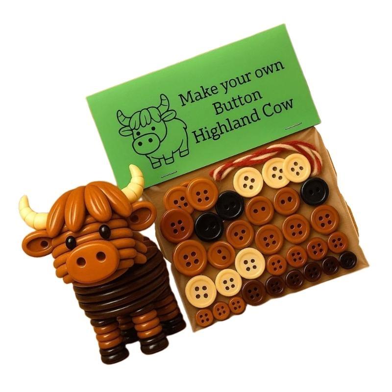 Plastic Button Animal Ornament With Step By Step Guide for Home Decoration