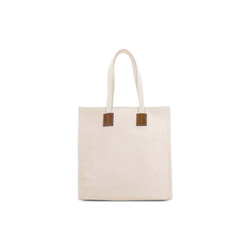 Bally Crystalia Hong Kong Style Logo Print Detail Fabric Tote Bag Unisex Tote Bags Natural Brown 6236963