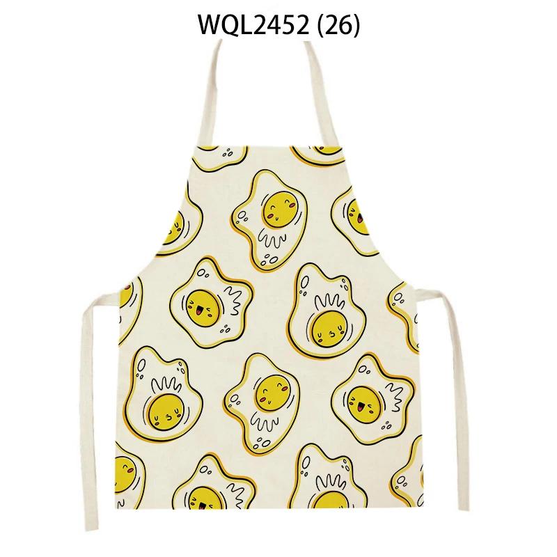 Animal Snail Rabbit Printing Apron Adult Kids Sleeveless Kitchen Apron Linen Cooking Baking Accessories Apron Cleaning Tool