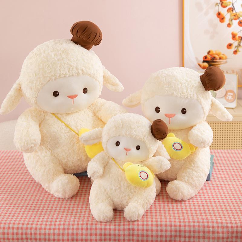 Betty Lamb Doll Lamb Doll Child Soothing Doll Lamb Backpack Plush Toy Birthday Gift