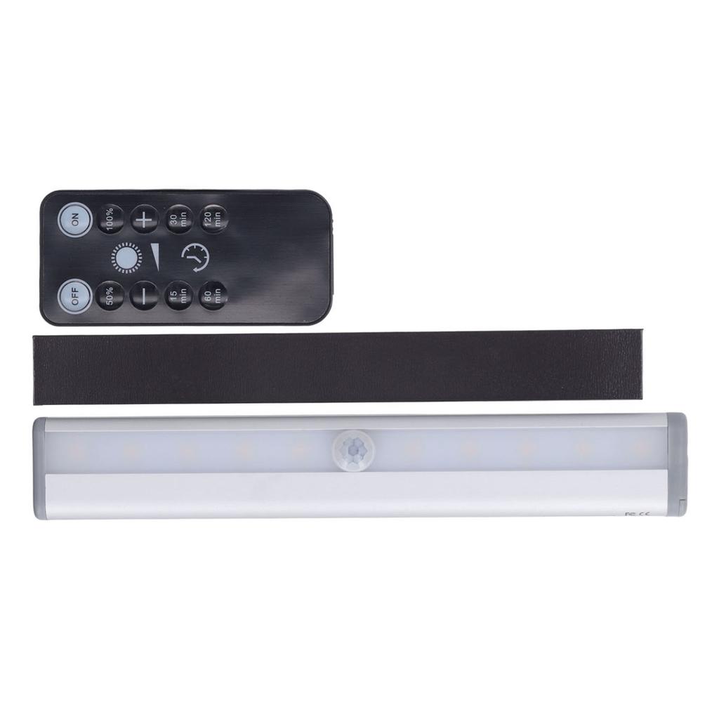 LED Cabinet Light Warm White 2 Brightness Stepless Dimming Timing Remote Control Magnetic LED Bar Li