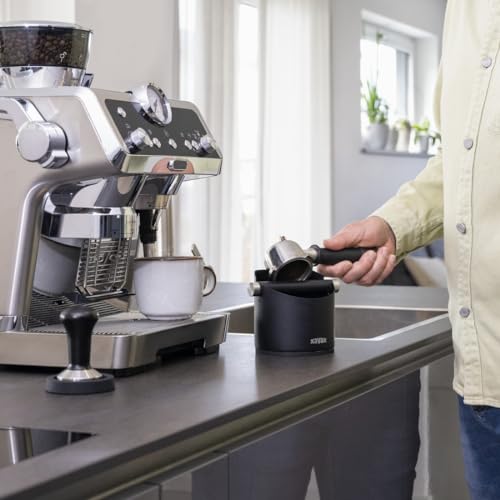 Hama Germany | Knock Box Coffee Grounds Dispenser, Non-Slip, Black, Officially Imported