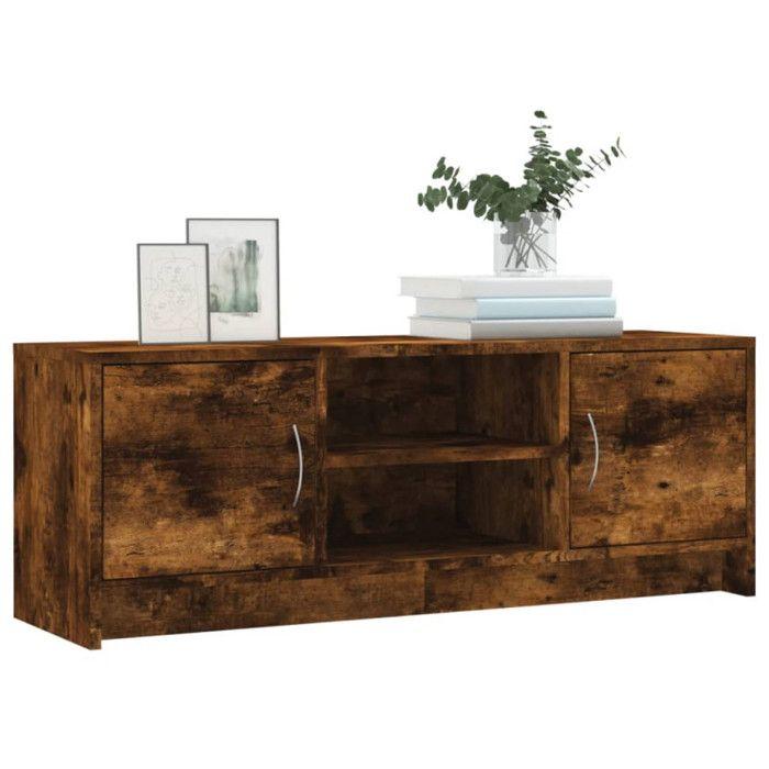 VidaXL TV Stand Smoked Oak 102x30x37.5 Cm Engineered Wood 823258
