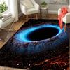 Cosmic Black Hole Design Area Rug Floor Mat Non-Slip Waterproof Rug for Living Room Bedroom Kitchen Outdoor Decor Carpet