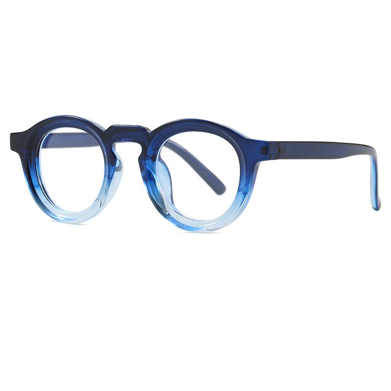 European Street Style Retro Oval Frame Anti-Blue Light Glasses