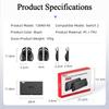 For NS 2 Accessories Set, Ergonomic Grip & Protective Case, Split Design for Handheld / Controller Mode, 360° Full Coverage, Black