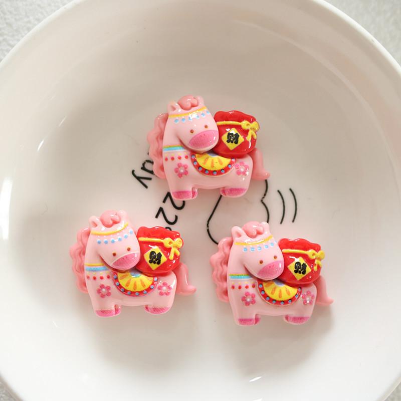 10 ks Kreslené Roztomilé Poníky Pryskyřičné Přívěsky Zábavné Zvěrokruhové Koňské Ozdoby Diy Pouzdro na Telefon Ledničkový Magnet Sponky do Vlasů Příslušenství