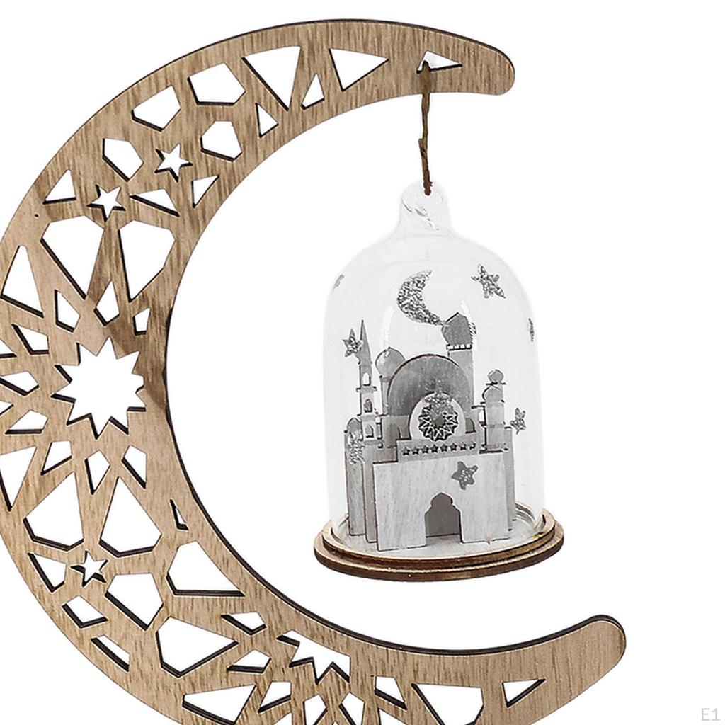 Eid Mubarak Wooden Ornament Art Craft for Room Dining Table Festival