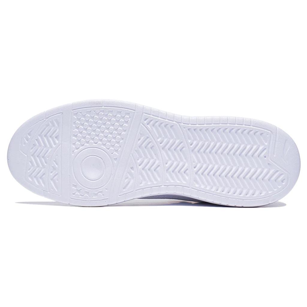 Li Ning Qingyi Synthetic Leather Slip Resistant Abrasion Resistant Low top Skateboard Shoes Women's Standard White AGCT402-1